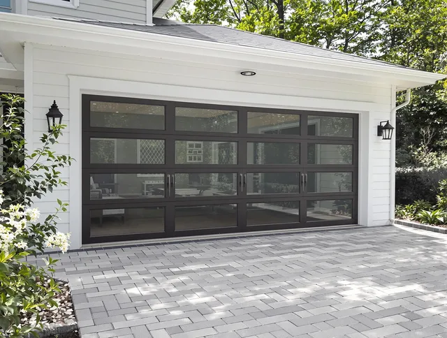 Beverly Hills Garage Door Repair design specialist presenting custom garage door options to Beverly Hills homeowner