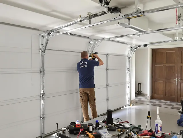 Beverly Hills Garage Door Repair certified technician performing precision garage door repair in Beverly Hills