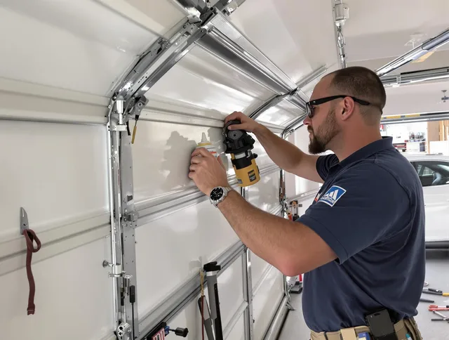 Beverly Hills Garage Door Repair technician quieting a noisy garage door in Beverly Hills