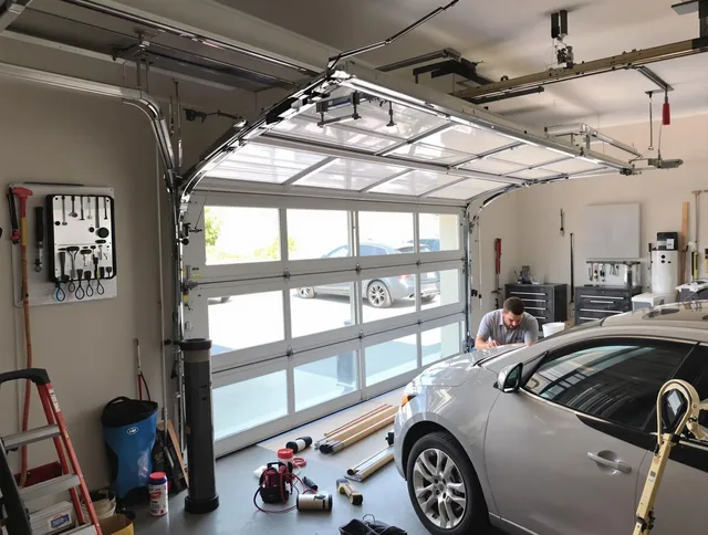 Garage door noise reduction service by Beverly Hills Garage Door Repair in Beverly Hills