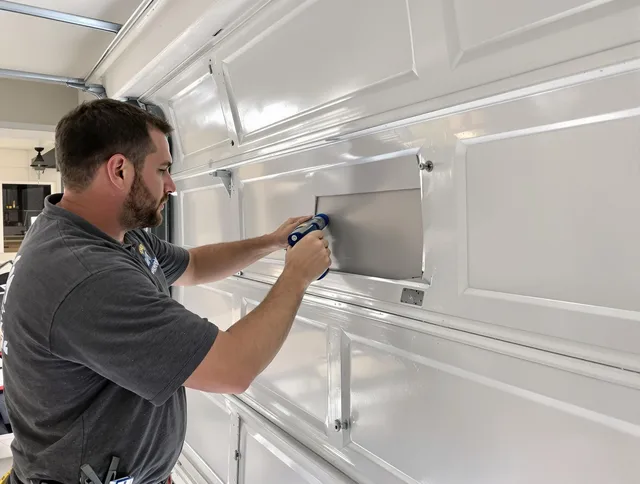 Garage door panel repair by Beverly Hills Garage Door Repair in Beverly Hills