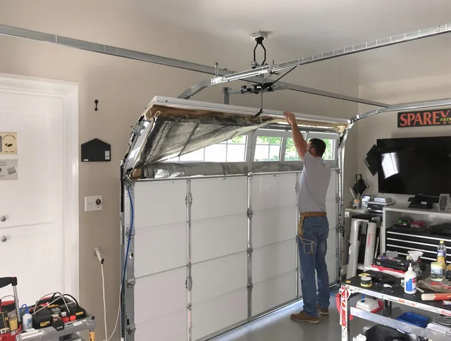 Garage door section replacement by Beverly Hills Garage Door Repair in Beverly Hills