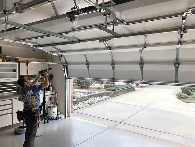 Garage door track repair service by Beverly Hills Garage Door Repair in Beverly Hills
